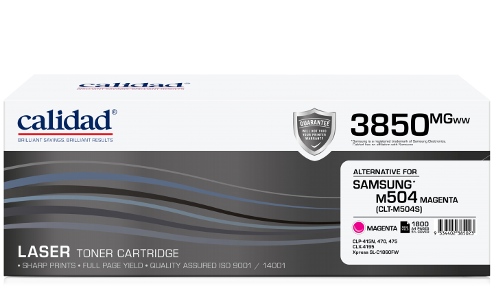 Calidad 3850-MGWW Magenta Toner alternative for SAMSUNG ML4550 / ML4550 / CLTK504S