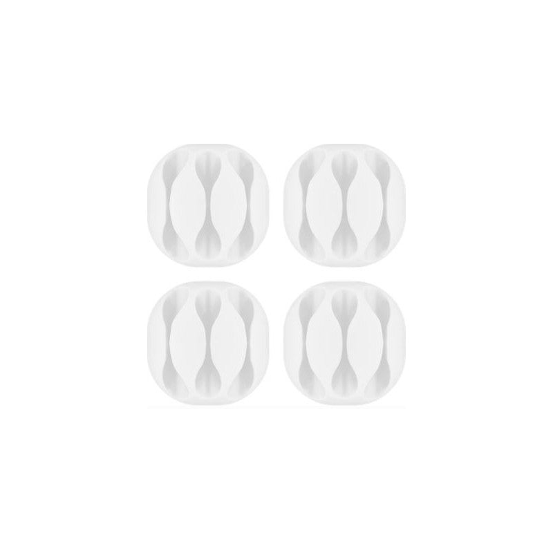 Goobay Cable Management 3 Slots 4-Piece Set - White (3 pack by Valotronics)