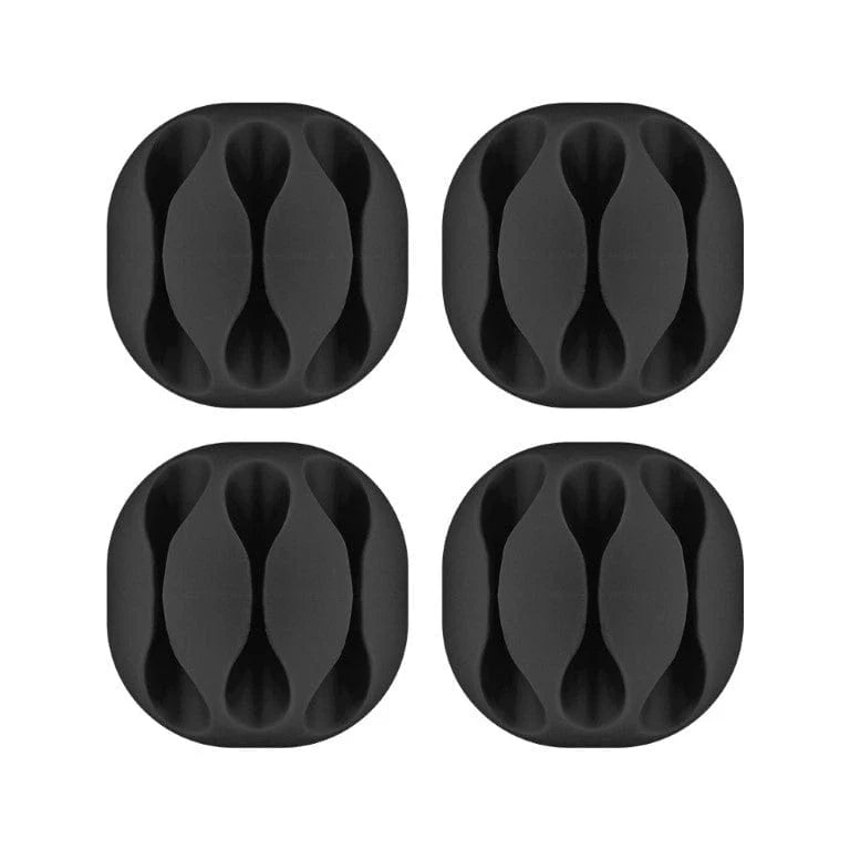 Goobay Cable Management 3 Slots 4-Piece Set - Black (3 pack by Valotronics)