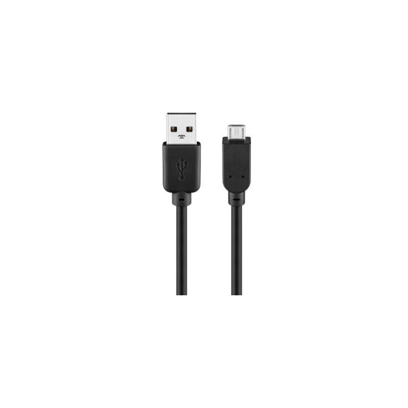 Goobay USB 2.0 Male A to Micro B Hi-Speed 1.8m Cable - Black (4 pack by Valotronics)