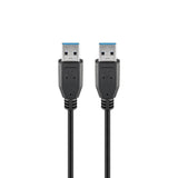 Goobay USB 3.0 M-M SuperSpeed 3m Cable - Black (2 pack by Valotronics)