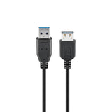 Goobay USB 3.0 SuperSpeed Extension 5m Cable - Black (2 pack by Valotronics)