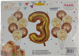 Casey 13pc Gold and White Balloon Set Nr.3 (2 pack by Valotronics)