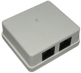 RJ45 CAT 6 DOUBLE WALL SURFACE MOUNT BOX (2 pack by Valotronics)