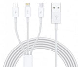 Ezra 3in1 1meter White Usb Data Cable (2 pack by Valotronics)