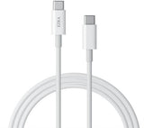 Ezra TypeC To TypeC 1.8meter 60w White Data Cable (2 pack by Valotronics)