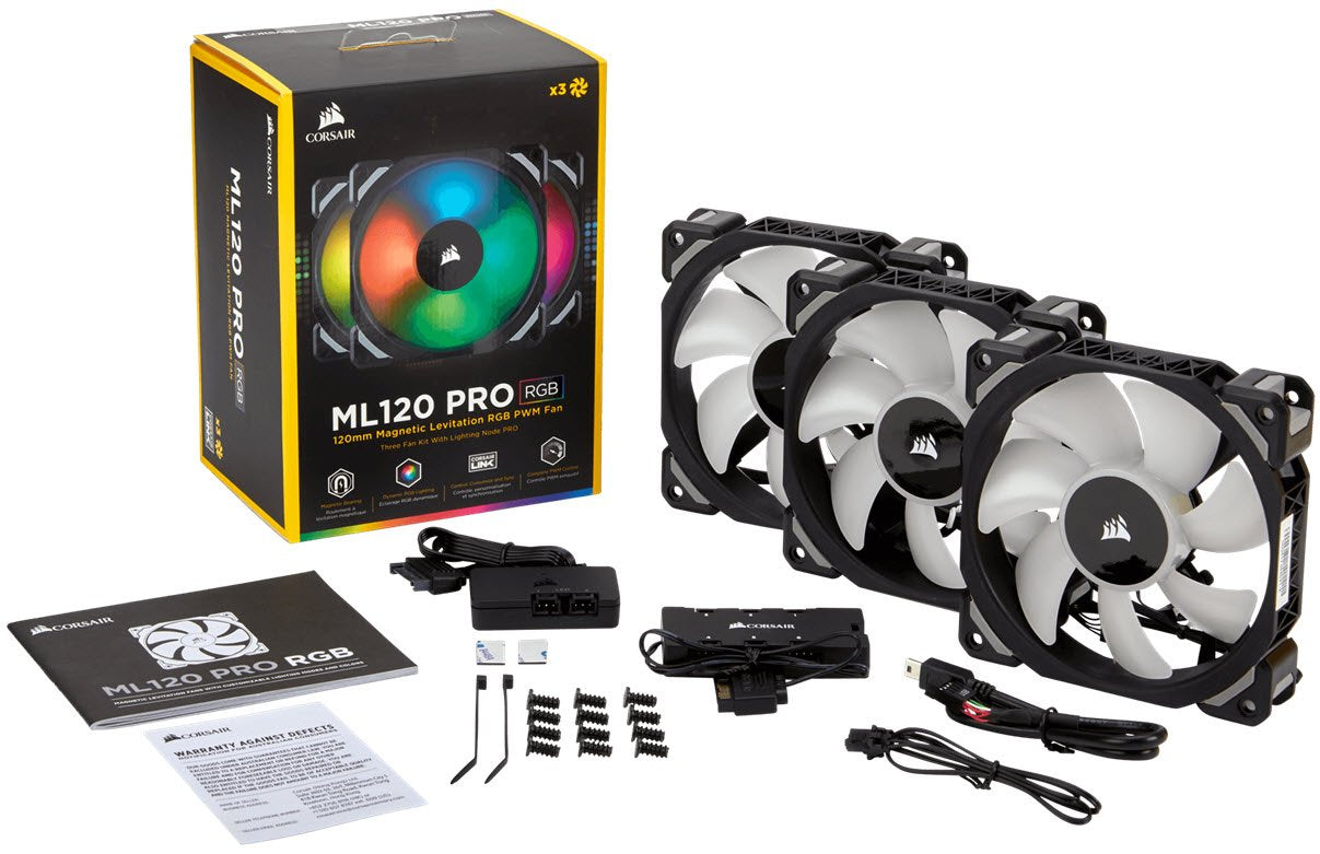 120mm Corsair ML Pro RGBx3+C