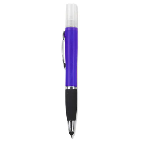 Geeko 3 in 1 Sanitizer Spray Stylus and Blue ink Pen (3 pack by Valotronics)