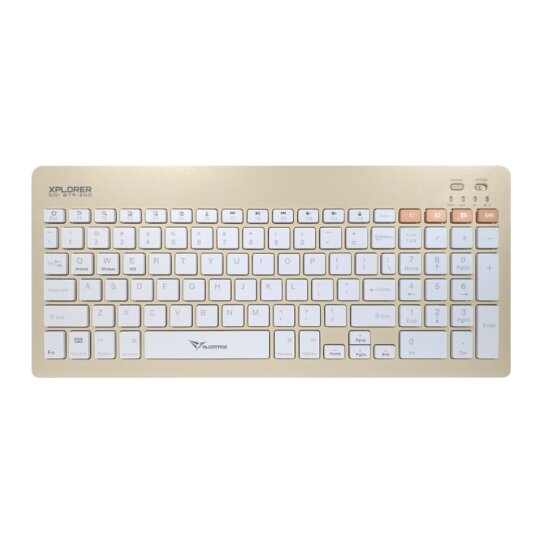 Alcatroz Xplorer Go! BTR-200 Bluetooth and Wireless Keyboard - Sand