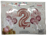 Casey 13pc Rose Gold and White Balloon Set Nr.2 (2 pack by Valotronics)