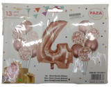 Casey 13pc Rose Gold and White Balloon Set Nr.4 (2 pack by Valotronics)