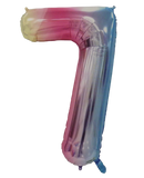 Casey 102cm Rainbow Balloon Number.7 Retail Packaging No (3 pack by Valotronics)