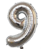 Casey 102cm Silver Balloon Number.9 Retail Packaging No (3 pack by Valotronics)
