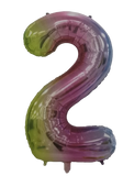 Casey 102cm Rainbow Balloon Number 2 (3 pack by Valotronics)