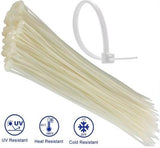 Noble Nylon Cable Ties 2.5 x 100mm Pack of 100 White (5 pack by Valotronics)