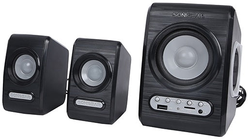 SonicGear Quatro V 2.1 USB Powered Speakers - Grey