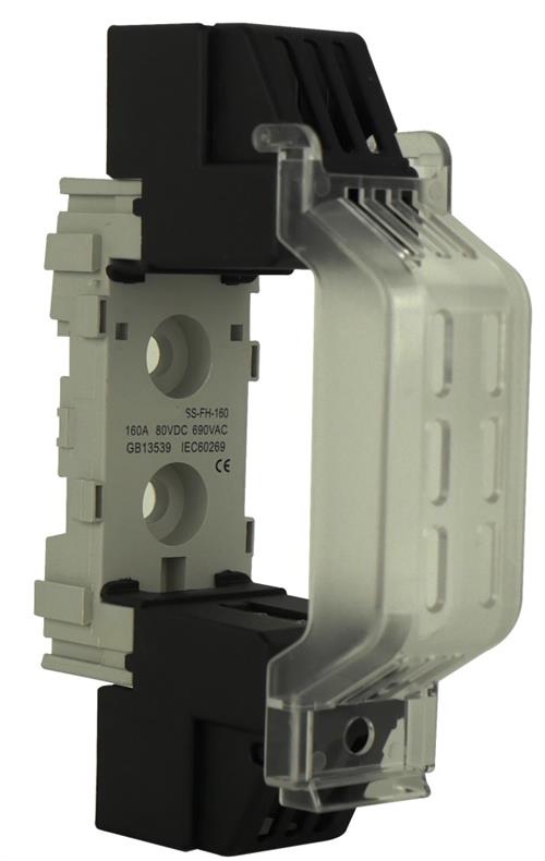 Solarix NT00 Rail Mount 1 Pole 160A DC Fuse Holder