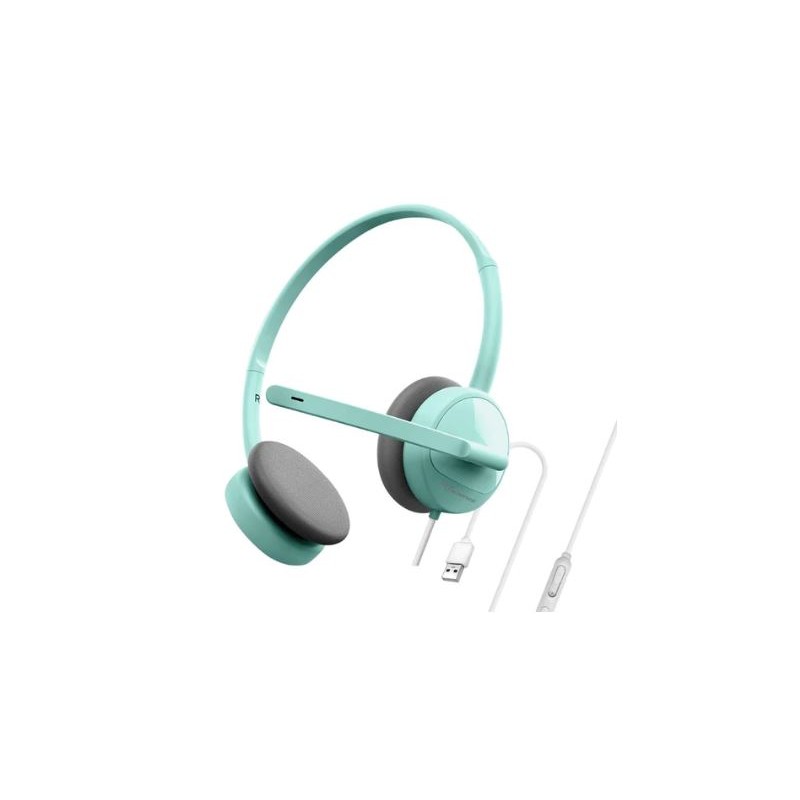Alcatroz XP 1U USB Headset with Mic - Mint