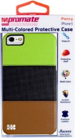 Promate Pancy iPhone 5 Multi-Colored Protective Case (2 pack by Valotronics)