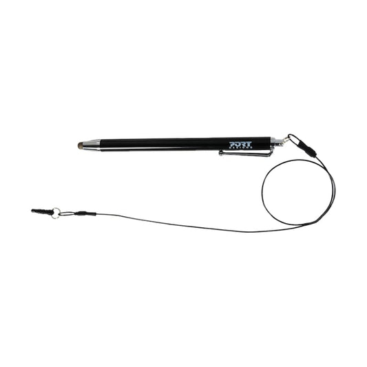 Port Designs Metallic Tip Stylus with 40cm Cable - Black (2 pack by Valotronics)