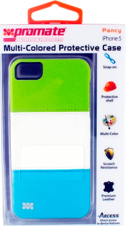 Promate Pancy iPhone 5 Multi-Colored Protective Case (2 pack by Valotronics)