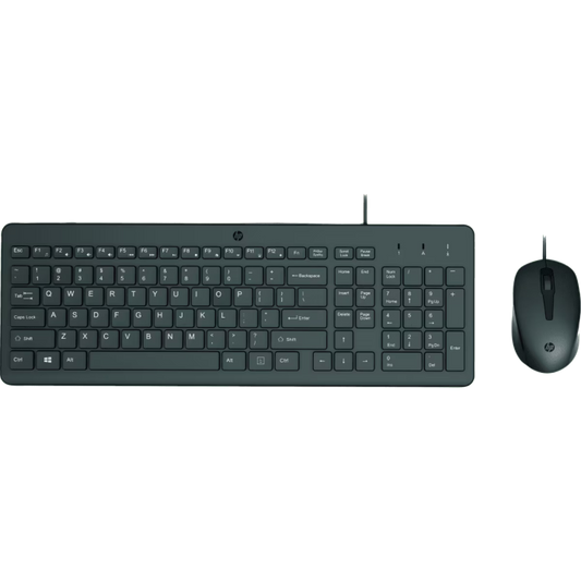 HP 150 Wired Mouse and Keyboard Combo Set English - Black