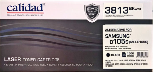 Calidad 3813-BKWW-T Black Toner alternative for SAMSUNG D105S
