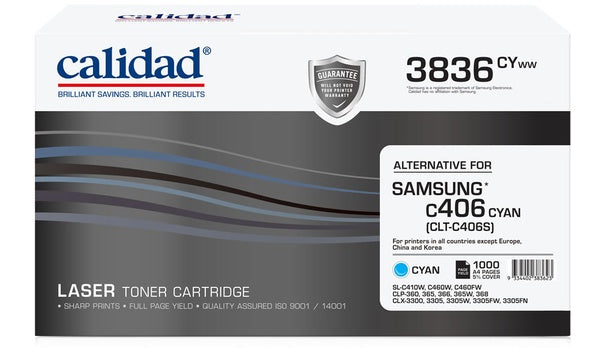 Calidad 3836-CYWW Cyan Toner alternative for SAMSUNG MLTK406S
