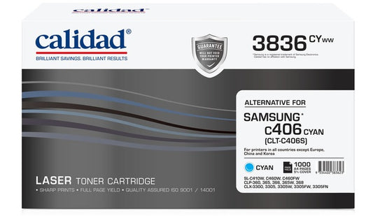 Calidad 3836-CYWW Cyan Toner alternative for SAMSUNG MLTK406S