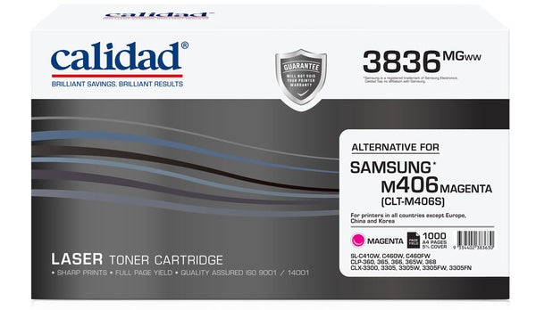 Calidad 3836-MGWW Magenta Toner alternative for SAMSUNG MLTK406S