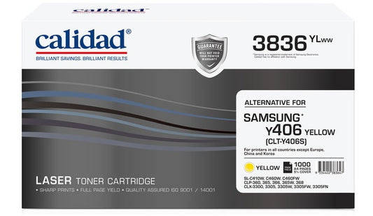 Calidad 3836-YLWW Yellow Toner alternative for SAMSUNG MLTK406S
