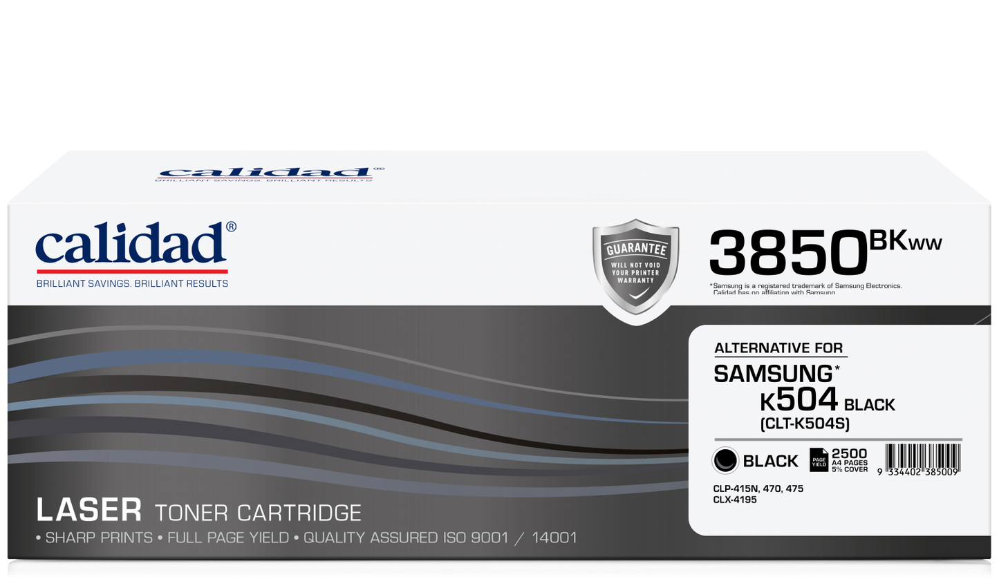 Calidad 3850-BKWW Black Toner alternative for SAMSUNG ML4550 / ML4550 / CLTK504S