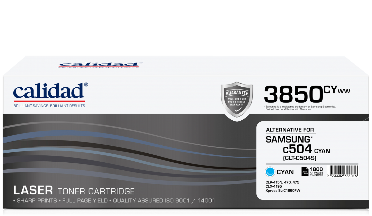Calidad 3850-CYWW Cyan Toner alternative for SAMSUNG ML4550 / ML4550 / CLTK504S