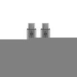 Goobay USB-C to USB-C Textile 1m Cable with Metal Plugs - Space Grey/Silver (2 pack by Valotronics)