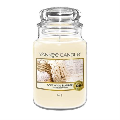Yankee Candle Soft Wool &amp; Amber Large Jar Retail Box No