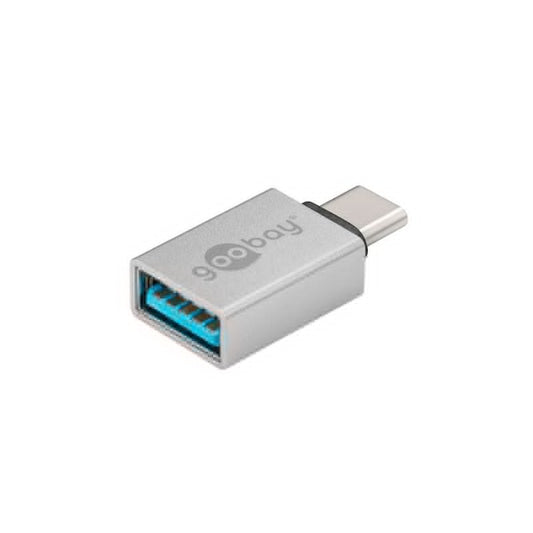 Goobay USB-C to USB A OTG SuperSpeed Adapter - Silver (4 p (4 p (4 p (4 p (4 p (4 pack by Valotronics)