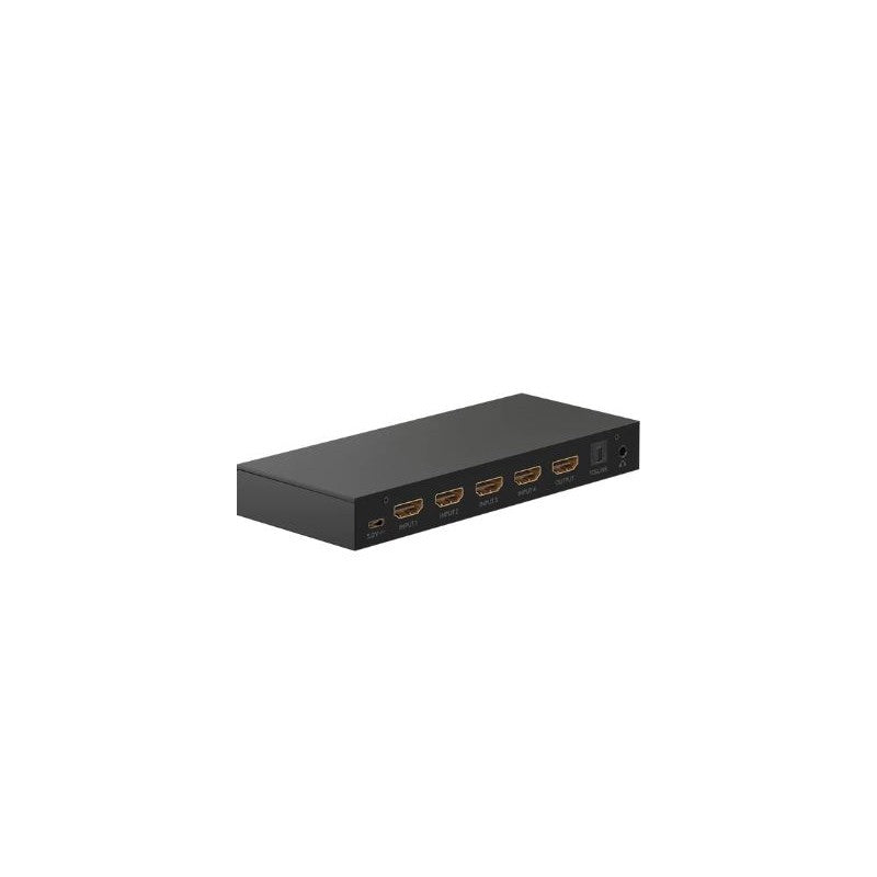 Goobay HDMI Switch 4 to 1 with Audio Output (4K @ 60 Hz)