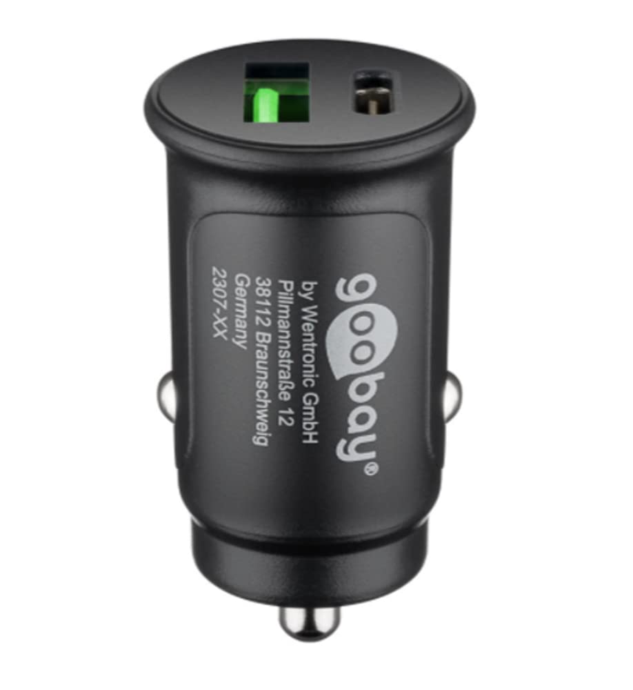 Goobay Dual-USB Fast USB-C PD 27W Car Charger