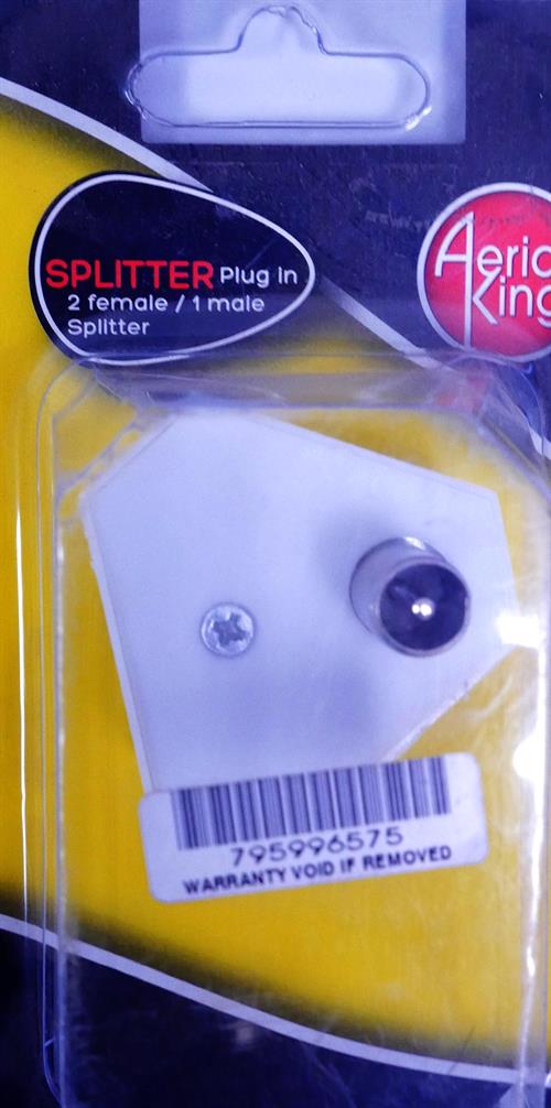 Aerial King Splitter Plug In 2 (2 pack by Valotronics)
