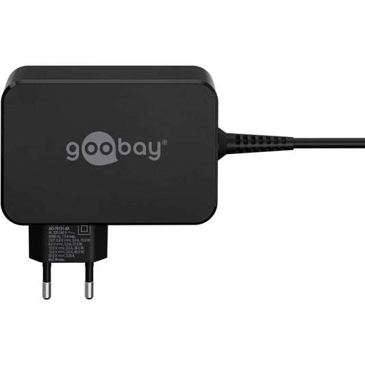 Goobay USB-C 65w Charger for Laptops - Black