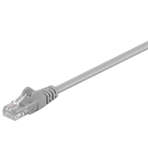 Goobay CAT 5e U/UTP 5m Patch Cable - Grey (4 pack by Valotronics)