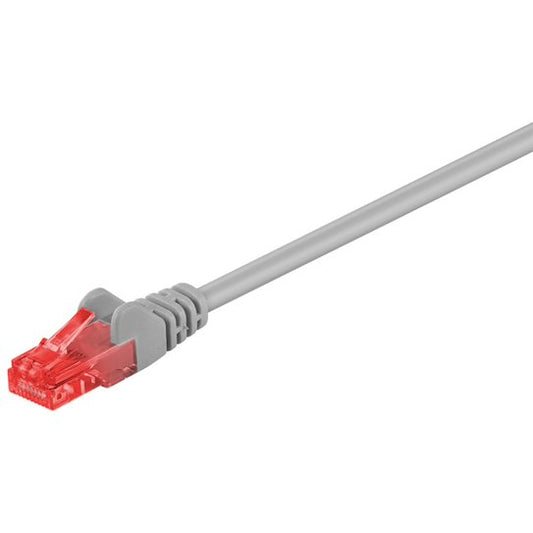 Goobay CAT 6 U/UTP 3m Patch Cable - Grey (4 pack by Valotronics)