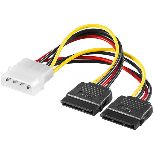 Goobay Molex Male to 2x SATA PC Y Power Cable (5 pack by Valotronics)