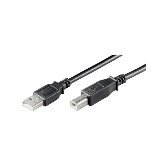 Goobay USB 2.0 Hi-Speed 1.8m Printer Cable - Black (4 pack by Valotronics)