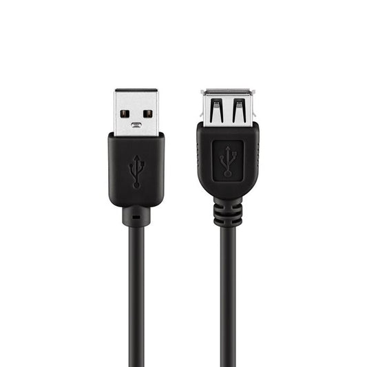 Goobay USB 2.0 Hi-Speed 5m Printer Cable - Black (2 pack by Valotronics)
