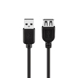 Goobay USB 2.0 Hi-Speed Extension 3m Cable - Black (3 pack by Valotronics)