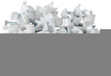 Noble Round Cable Clips 6mm White 100 Pieces per pack (3 pack by Valotronics)