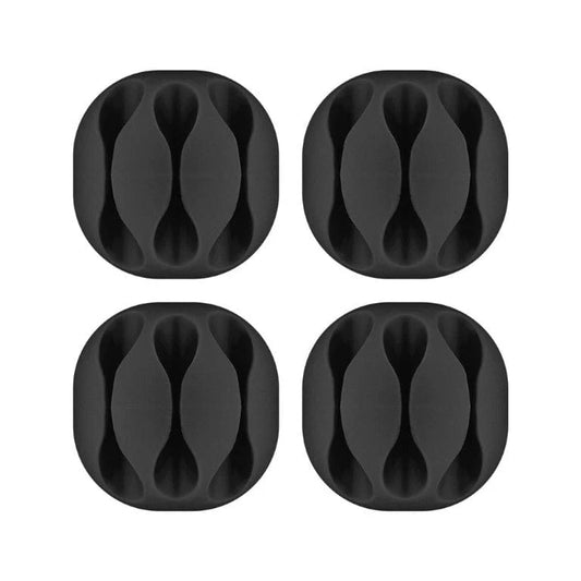 Goobay Cable Management 3 Slots 4-Piece Set - Black (3 pack by Valotronics)