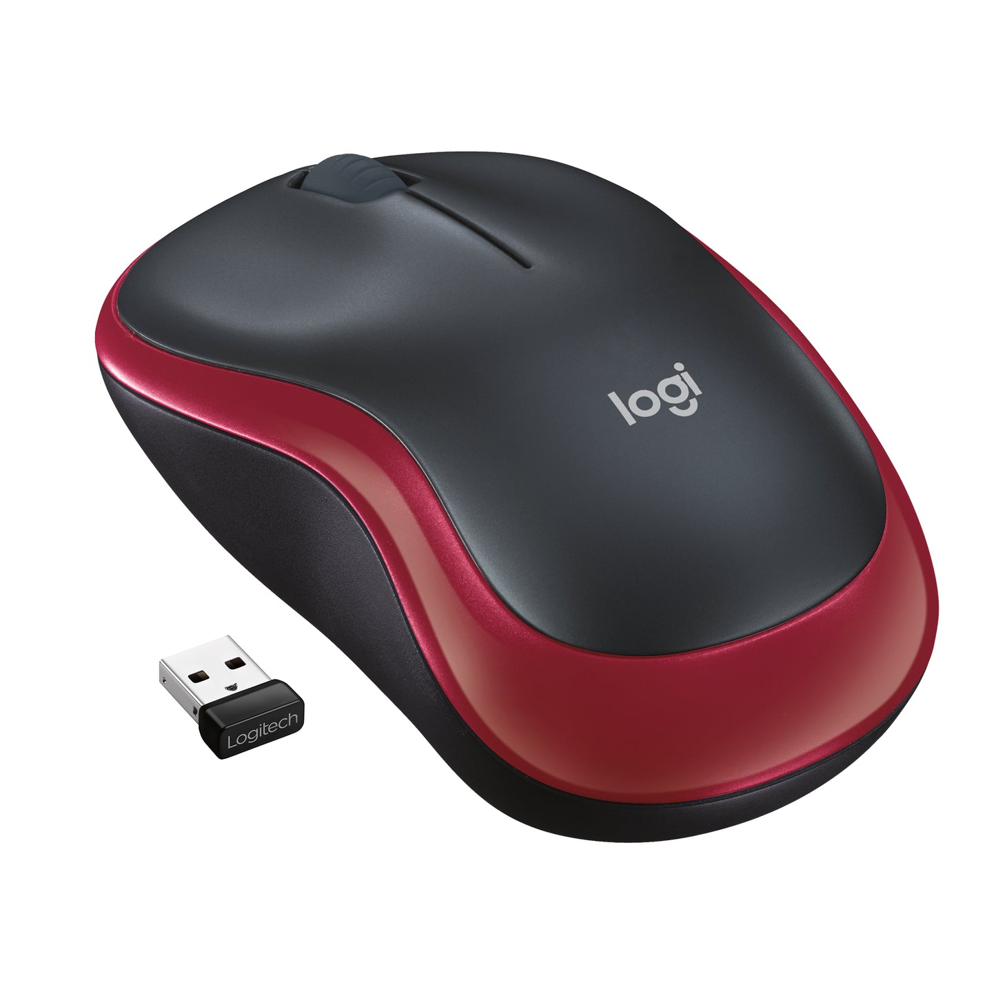 Logitech M185 Wireless Mouse - Red
