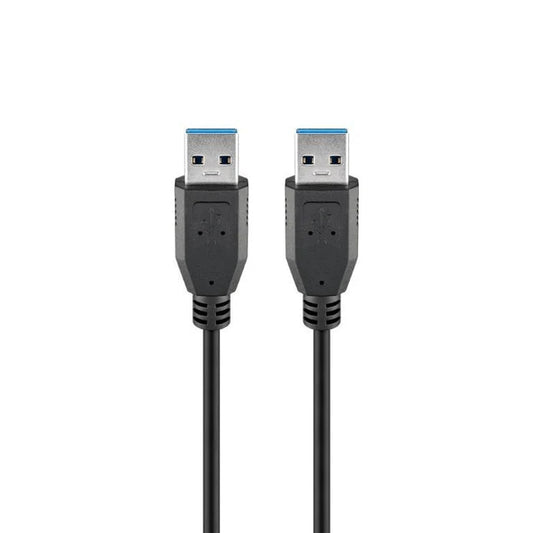 Goobay USB 3.0 M-M SuperSpeed 3m Cable - Black (2 pack by Valotronics)